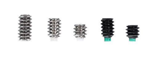 Volquartsen VC2TT:n varaosaruuvit tarjoavat täydellisen korvauksen, mukaan lukien pretravel ja overtravel ruuvit kaikille malleille - yhteensä 5 ruuvia.